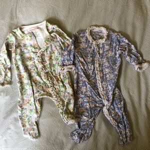 Magnetic Me footed onesies • 0-3 months